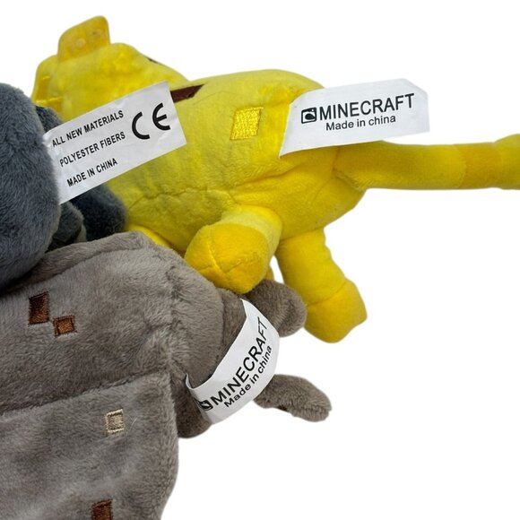 MOJANG Minecraft Lot 6 Creeper Red Bull Pink Pig Bat Spider Ocelot Plush Small - Picture 10 of 11